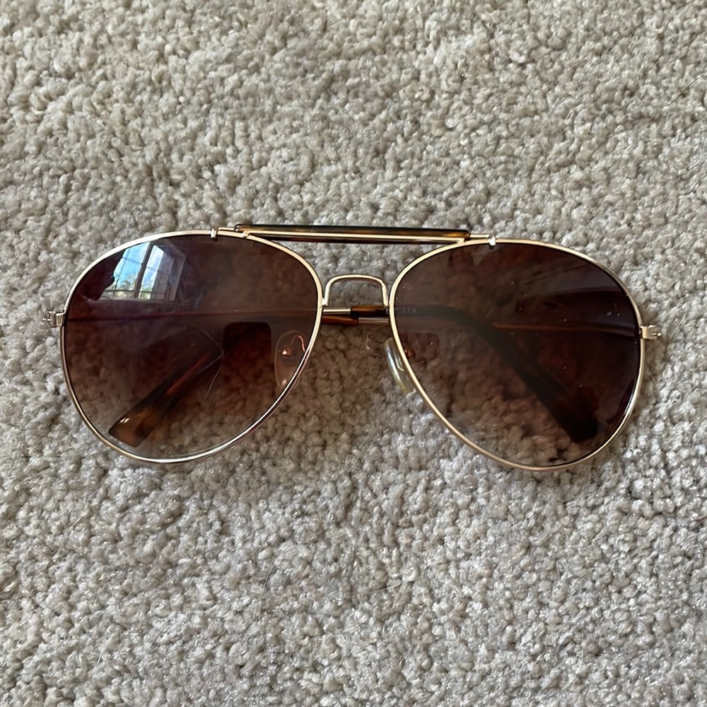 Brown aviator sunglasses